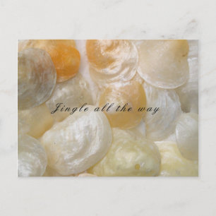 Jingle Shells Beach Briefkaart met kerstcadeaus