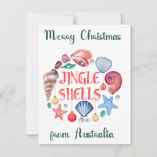 Jingle Shells Carte de Noël australien