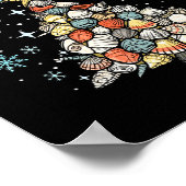 Jingle Shells Christmas Tree Snowflakes Celebratio Poster (Hoek)