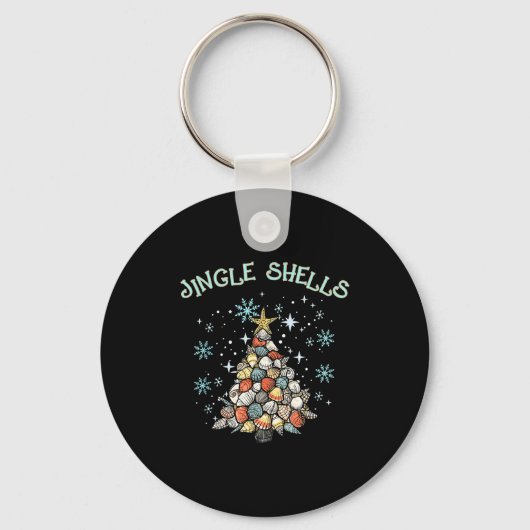 Jingle Shells Christmas Tree Snowflakes Celebratio Sleutelhanger (Voorkant)