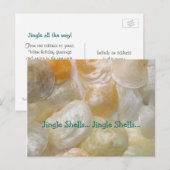 Jingle Shells Tropisch kerstsongbericht Briefkaart (Voorkant / Achterkant)