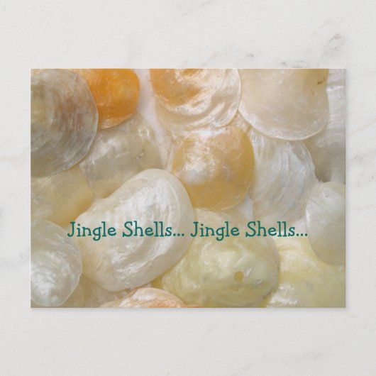 Jingle Shells Tropisch kerstsongbericht Briefkaart (Voorkant)