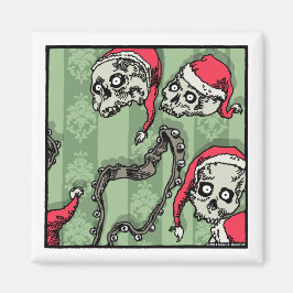 Jingle Skulls - Magnet Pop Gothic Holiday Magneet