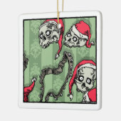 Jingle Skulls - Pop Gothic Holiday Keramisch Ornament (Links)