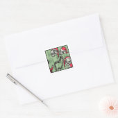 Jingle Skulls - Pop Gothic Holiday Vierkante Sticker (Envelop)