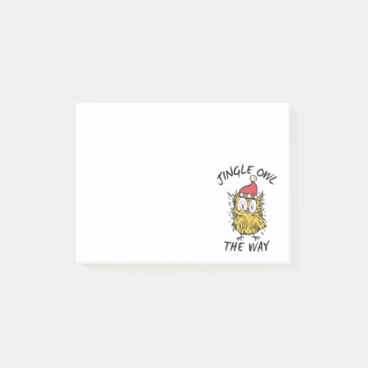 Jingle Uil de manier Grappige Santa Uil Post-it® Notes (Voorkant)