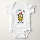 Jingle Uil de manier Grappige Santa Uil Romper (Voorkant)