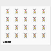Jingle Uil de manier Grappige Santa Uil Ronde Sticker (Vel)