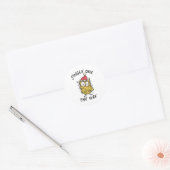 Jingle Uil de manier Grappige Santa Uil Ronde Sticker (Envelop)