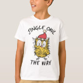 Jingle Uil de manier Grappige Santa Uil T-shirt (Voorkant)