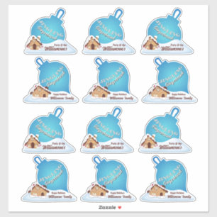 Jingling Gingerbread 12 Autocollants 
