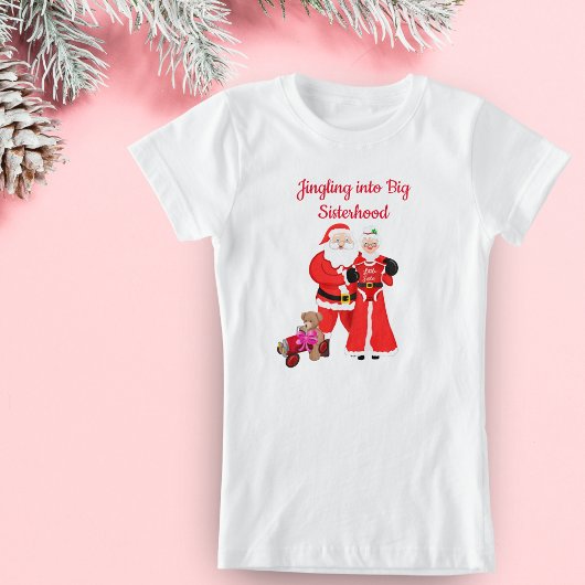 Jingling in grote zusterschap- Little Sis Santa T-shirt