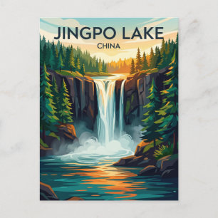 Jingpo-meer Nationaal Park China Briefkaart