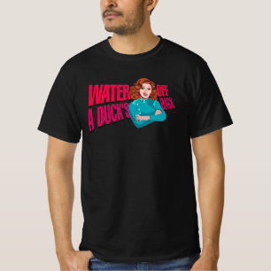 Jinkx-moesson water van de rug van een eend t-shirt