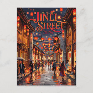 Jinli Oude Straat China Briefkaart