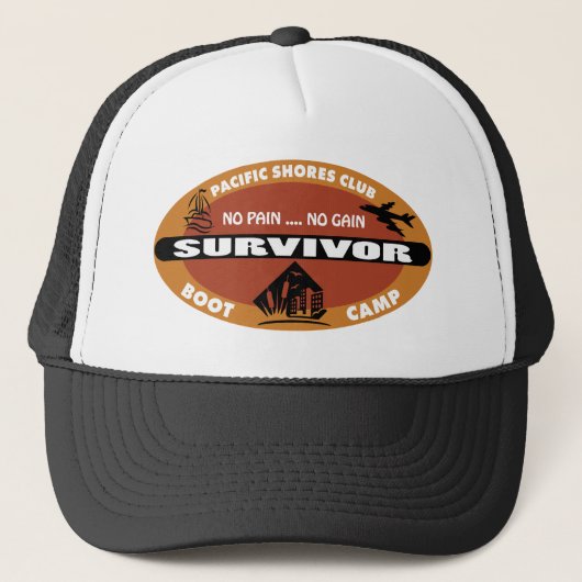 Jin's Bootcamp Survivor Logo Trucker Pet (Voorkant)