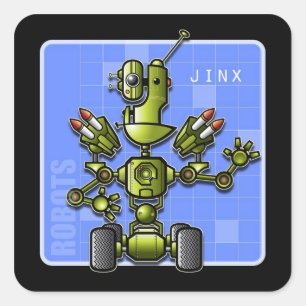 Jinx the Robot Vierkante Sticker