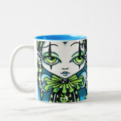 Jinxy Green Jester Pixie Coffee Mok (Links)