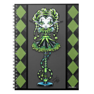 Jinxy Pixie Stick Green Jester Fairy-laptop Notitieboek