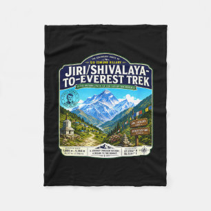 Jiri shivalaya naar everest trek vintage berg fleece deken