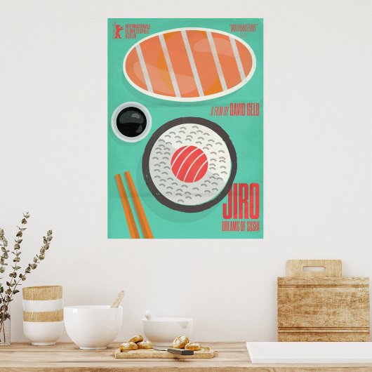 Jiro droomt van sushi David Gelb filmdocumentaire Poster (Keuken)