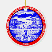 JIRP-kleurkerstboomversiering Keramisch Ornament (Achterkant)