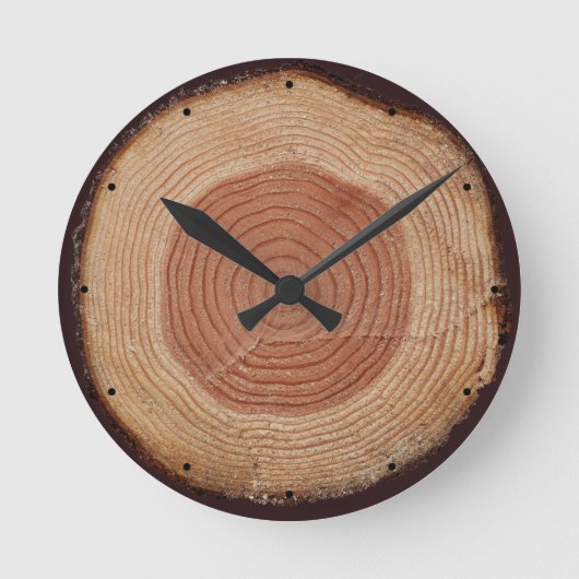 Jitaku Tree Rings Clock Ronde Klok (Voorkant)