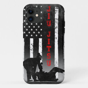 Jiu Jitsu American Flag Black iPhone 11 Hoesje