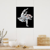 Jiu-Jitsu Astronauts Poster (Keuken)