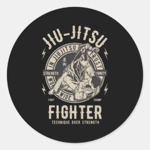 Jiu Jitsu BJJ Braziliaans Jiu Jitsu Ronde Sticker
