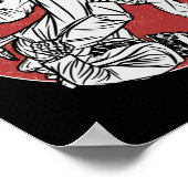 Jiu Jitsu Bjj Ground Game Retro  Poster (Hoek)