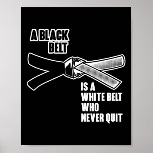 Jiu Jitsu Black Belt Mma Karate Brazililian Bjj Tr Poster