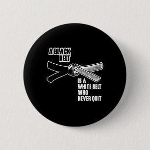 Jiu Jitsu Black Belt Mma Karate Brazililian Bjj Tr Ronde Button 5,7 Cm