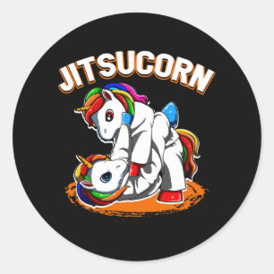 Jiu Jitsu Braziliaanse Eenhoorn Zelfverdediging Ju Ronde Sticker