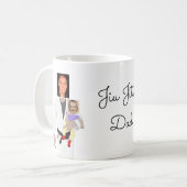 Jiu Jitsu Dad Custom Photos and Handwritten Text Koffiemok (Voorkant links)