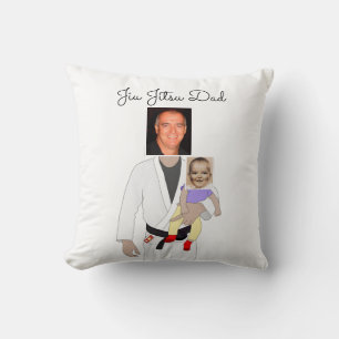 Jiu Jitsu Dad Custom Photos and Handwritten Text Kussen