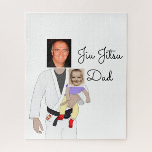 Jiu Jitsu Dad Custom Photos and Handwritten Text Legpuzzel