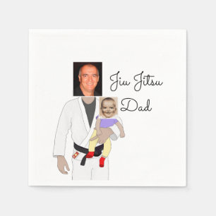 Jiu Jitsu Dad Custom Photos and Handwritten Text Servet