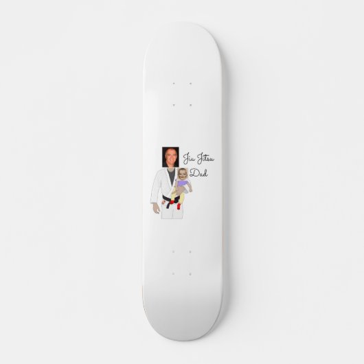 Jiu Jitsu Dad Custom Photos and Handwritten Text Skateboard (Voorkant)