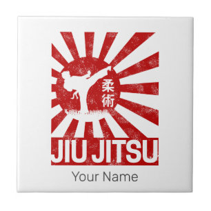 Jiu Jitsu Fighter Japans  Martial Arts Tegeltje