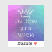 Jiu Jitsu Girls Rock ! Autocollant simple 3 x 3 po (Feuille)