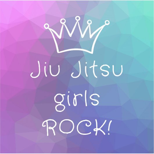 Jiu Jitsu Girls Rock ! Autocollant simple 3 x 3 po (Devant)