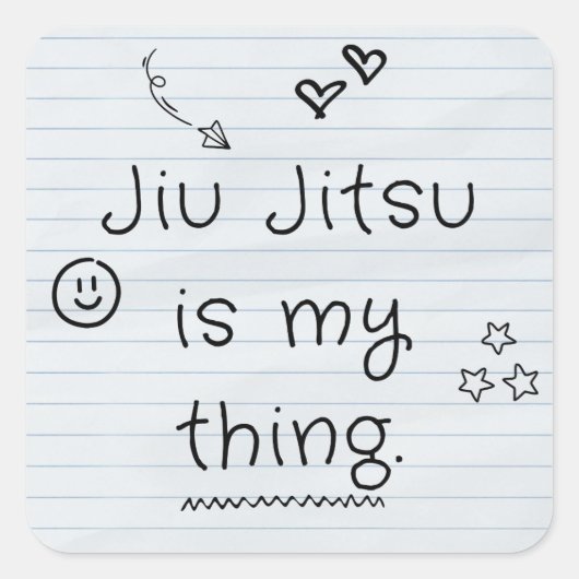 Jiu Jitsu is mijn ding sticker ontwerp (Voorkant)