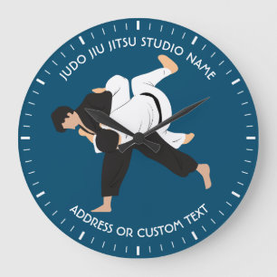 Jiu Jitsu Judo Martial Arts Studio Clock Grote Klok