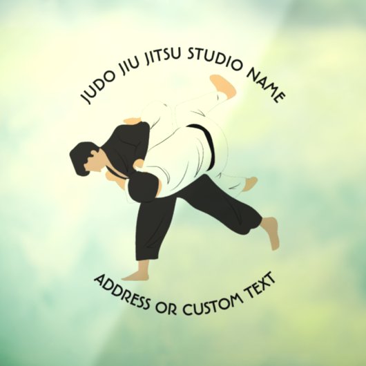 Jiu Jitsu Judo Martial Arts Studio Raamsticker (Vel 3)