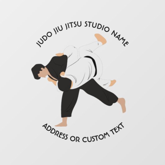 Jiu Jitsu Judo Martial Arts Studio Raamsticker (Vel)