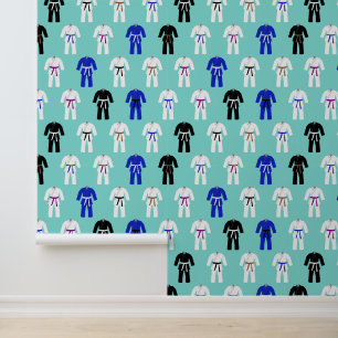 Jiu Jitsu Jujitsu Martial Arts Pakken Patroon Behang