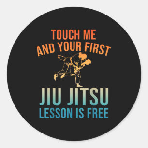 Jiu Jitsu Kunst voor mannen vrouwen Braziliaans Ju Ronde Sticker