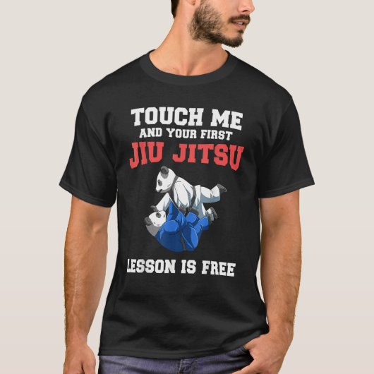 Jiu Jitsu Lesson  BJJ Grappling Pandas T-shirt (Voorkant)