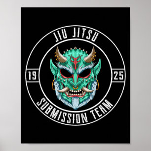 Jiu Jitsu Oni Demon Team - BJJ en Braziliaans Jiu Poster
